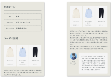 着こなしシート